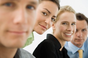 communication pme pmi Portrait of four office workers